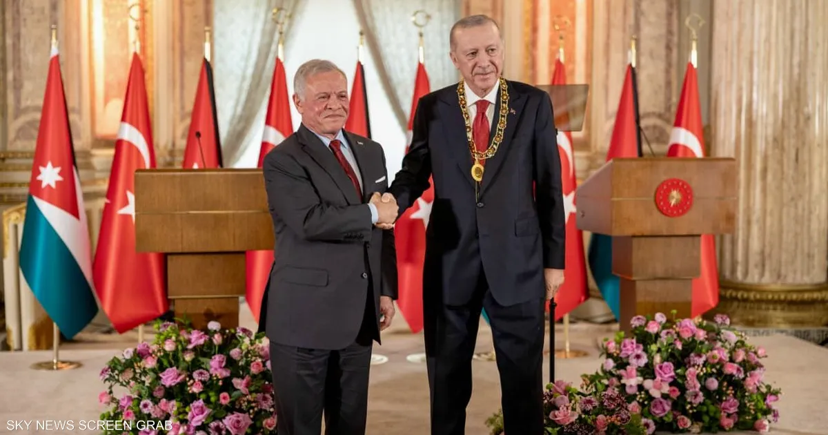بيان أردني–تركي بعد لقاء الملك عبد الله الثاني وأردوغان