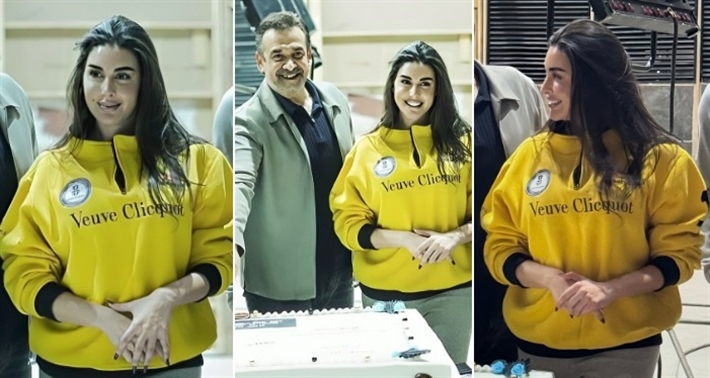 #شرطة_الموضة: ياسمين صبري بتي شيرت دعائي لـ"شامبانيا" غير مخصص للبيع في احتفالها بـ"مطلوب عائليا" | خبر