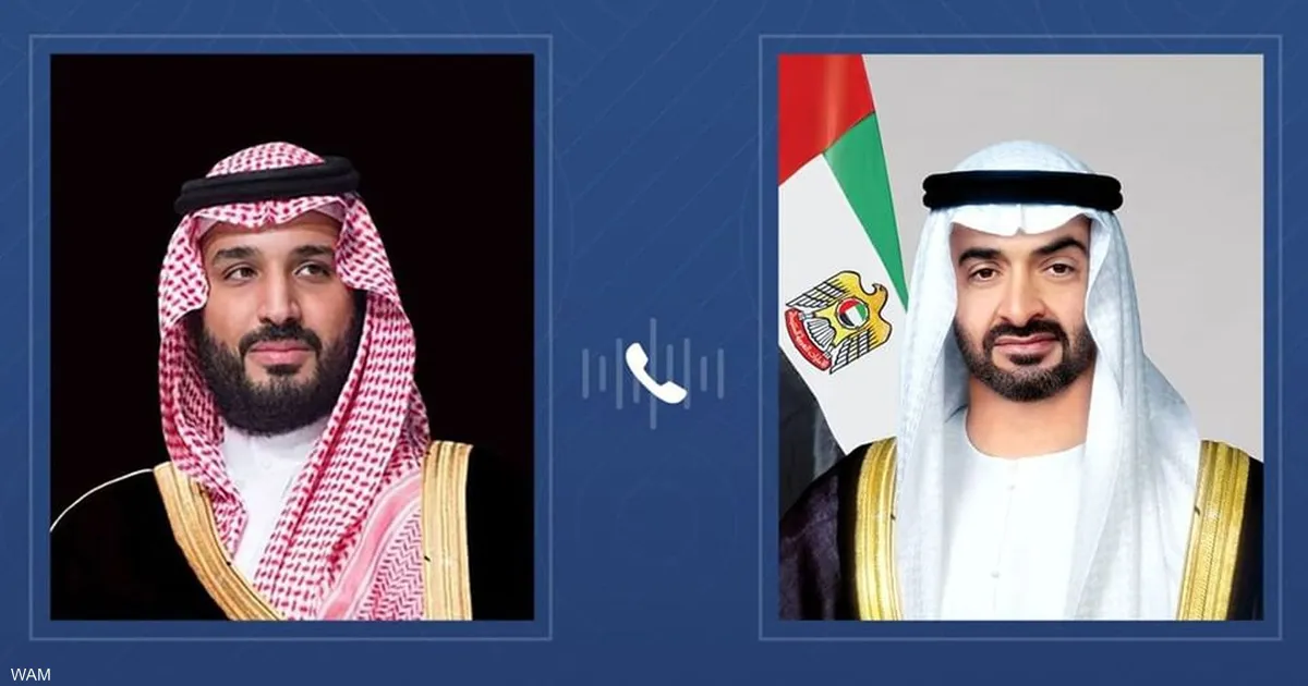 رئيس الإمارات يتلقى اتصالا هاتفيا من ولي عهد السعودية