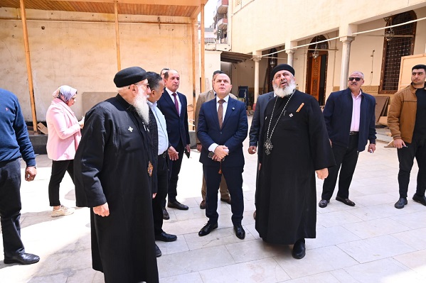 محافظ الغربية يتفقد مسار العائلة المقدسة وكنيسة السيدة العذراء والشهيد أبانوب الأثرية