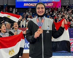 سلمى عصام تفوز ببرونزية بطولة العالم للتايكوندو تحت 17 عامًا