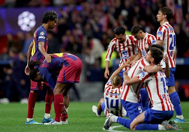 برشلونة يغادر دوري أبطال أوروبا رغم فوزه على أتلتيكو مدريد