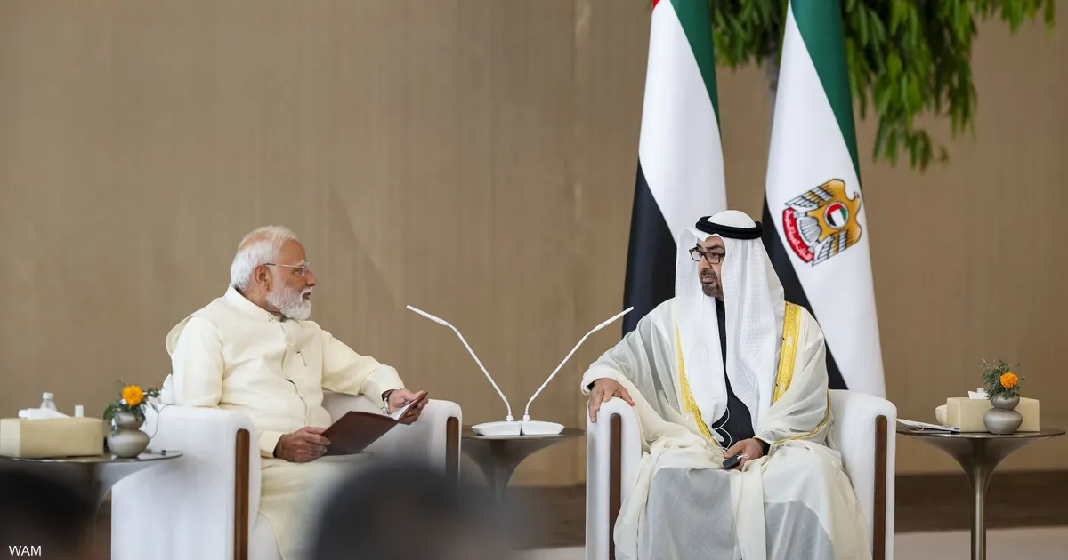 محمد بن زايد ورئيس وزراء الهند يبحثان تعزيز الشراكة الشاملة