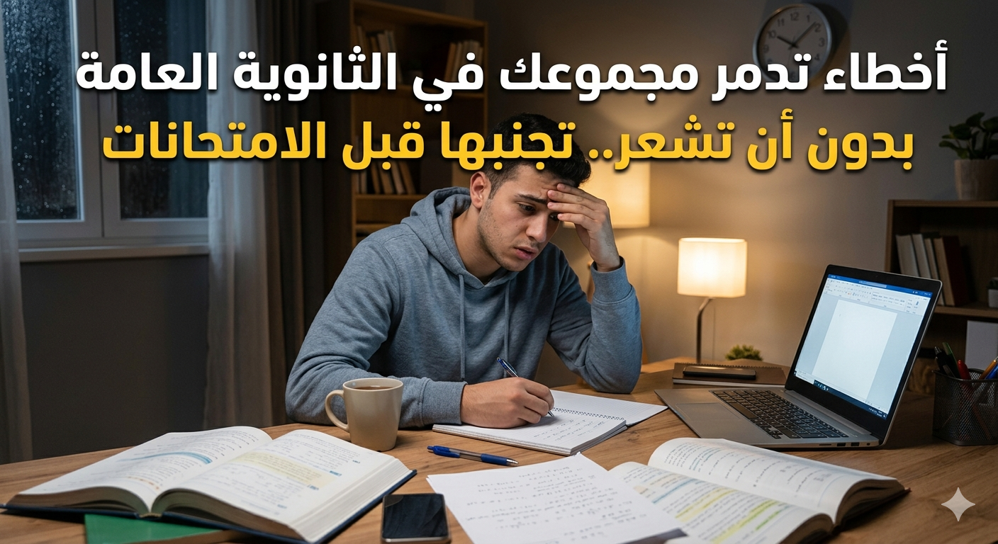 أخطاء تدمر مجموعك في الثانوية العامة بدون أن تشعر.. تجنبها قبل الامتحانات