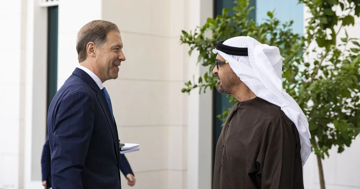 رئيس دولة الإمارات يستقبل النائب الأول لرئيس مجلس الوزراء الروسي