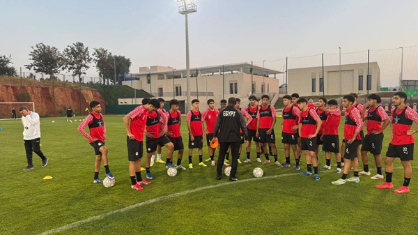 منتخب الناشئين يواصل تدريباته استعدادًا لمواجهة المغرب في كأس الأمم الأفريقية