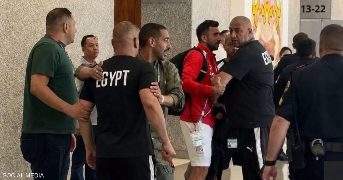 فيديو.. مشادة بين إبراهيم حسن ورجل أمن أميركي قبل مباراة أستراليا